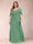 A-Line/Princess Scoop Half Sleeves Plus Size Mother of the Bride Dresses with Appliques & Ruffles