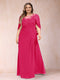 A-Line/Princess Scoop Half Sleeves Plus Size Mother of the Bride Dresses with Appliques & Ruffles