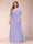 A-Line/Princess Scoop Half Sleeves Plus Size Mother of the Bride Dresses with Appliques & Ruffles