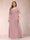 A-Line/Princess Scoop Half Sleeves Plus Size Mother of the Bride Dresses with Appliques & Ruffles