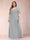 A-Line/Princess Scoop Half Sleeves Plus Size Mother of the Bride Dresses with Appliques & Ruffles