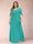 A-Line/Princess Scoop Half Sleeves Plus Size Mother of the Bride Dresses with Appliques & Ruffles