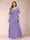A-Line/Princess Scoop Half Sleeves Plus Size Mother of the Bride Dresses with Appliques & Ruffles