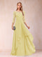 A-Line/Princess Scoop 3/4 Sleeves Chiffon Mother of the Bride Dresses with Appliques & Ruffles