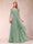 A-Line/Princess Scoop 3/4 Sleeves Chiffon Mother of the Bride Dresses with Appliques & Ruffles