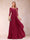 A-Line/Princess Scoop 3/4 Sleeves Chiffon Mother of the Bride Dresses with Appliques & Ruffles