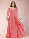 A-Line/Princess Scoop 3/4 Sleeves Chiffon Plus Size Mother of the Bride Dresses with Appliques & Ruffles