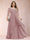 A-Line/Princess Scoop 3/4 Sleeves Chiffon Plus Size Mother of the Bride Dresses with Appliques & Ruffles