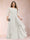 A-Line/Princess Scoop 3/4 Sleeves Chiffon Plus Size Mother of the Bride Dresses with Appliques & Ruffles