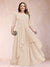 A-Line/Princess Scoop 3/4 Sleeves Chiffon Plus Size Mother of the Bride Dresses with Appliques & Ruffles