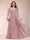 A-Line/Princess Scoop 3/4 Sleeves Chiffon Plus Size Mother of the Bride Dresses with Appliques & Ruffles