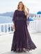 A-Line/Princess Scoop 3/4 Sleeves Ankle-Length Mother of the Bride Dresses with Appliques