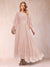 A-Line/Princess Scoop 3/4 Sleeves Ankle-Length Mother of the Bride Dresses with Appliques