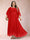 A-Line/Princess Scoop 3/4 Sleeves Ankle-Length Plus Size Mother of the Bride Dresses with Appliques