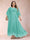 A-Line/Princess Scoop 3/4 Sleeves Ankle-Length Plus Size Mother of the Bride Dresses with Appliques