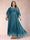A-Line/Princess Scoop 3/4 Sleeves Ankle-Length Plus Size Mother of the Bride Dresses with Appliques