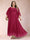 A-Line/Princess Scoop 3/4 Sleeves Ankle-Length Plus Size Mother of the Bride Dresses with Appliques