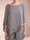 Chiffon Scoop 3/4 Sleeves 2 Pieces Ruched Pantsuits with Rhinestone