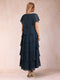 A-Line/Princess Scoop Short Sleeves Mother of the Bride Dresses with Ruffles