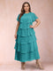 A-Line/Princess Scoop Short Sleeves Plus Size Mother of the Bride Dresses with Ruffles