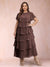 A-Line/Princess Scoop Short Sleeves Plus Size Mother of the Bride Dresses with Ruffles