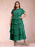 A-Line/Princess Scoop Short Sleeves Plus Size Mother of the Bride Dresses with Ruffles