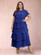 A-Line/Princess Scoop Short Sleeves Plus Size Mother of the Bride Dresses with Ruffles