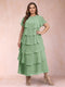 A-Line/Princess Scoop Short Sleeves Plus Size Mother of the Bride Dresses with Ruffles
