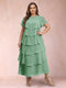 A-Line/Princess Scoop Short Sleeves Plus Size Mother of the Bride Dresses with Ruffles