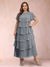 A-Line/Princess Scoop Short Sleeves Plus Size Mother of the Bride Dresses with Ruffles