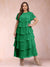 A-Line/Princess Scoop Short Sleeves Plus Size Mother of the Bride Dresses with Ruffles