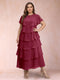 A-Line/Princess Scoop Short Sleeves Plus Size Mother of the Bride Dresses with Ruffles