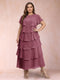 A-Line/Princess Scoop Short Sleeves Plus Size Mother of the Bride Dresses with Ruffles