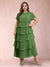 A-Line/Princess Scoop Short Sleeves Plus Size Mother of the Bride Dresses with Ruffles