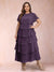 A-Line/Princess Scoop Short Sleeves Plus Size Mother of the Bride Dresses with Ruffles