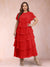 A-Line/Princess Scoop Short Sleeves Plus Size Mother of the Bride Dresses with Ruffles