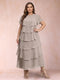 A-Line/Princess Scoop Short Sleeves Plus Size Mother of the Bride Dresses with Ruffles