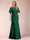 A-Line/Princess Scoop Black Chiffon Mother of the Bride Dresses with Appliques & Ruffles