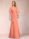 A-Line/Princess Scoop Black Chiffon Mother of the Bride Dresses with Appliques & Ruffles