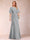 A-Line/Princess Scoop Black Chiffon Mother of the Bride Dresses with Appliques & Ruffles