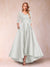 A-Line/Princess V-Neck 3/4 Sleeves Asymmetrical Mother of the Bride Dresses with Appliques