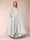 A-Line/Princess V-Neck 3/4 Sleeves Asymmetrical Mother of the Bride Dresses with Appliques