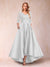 A-Line/Princess V-Neck 3/4 Sleeves Asymmetrical Mother of the Bride Dresses with Appliques