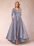 A-Line/Princess V-Neck 3/4 Sleeves Asymmetrical Mother of the Bride Dresses with Appliques