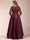 A-Line/Princess V-Neck 3/4 Sleeves Asymmetrical Plus Size Mother of the Bride Dresses with Appliques