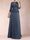 Sparkly A-Line/Princess Scoop Ruched Mother of the Bride Dresses with Appliques & Rhinestone
