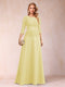 Sparkly A-Line/Princess Scoop Ruched Mother of the Bride Dresses with Appliques & Rhinestone