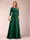 Sparkly A-Line/Princess Scoop Ruched Mother of the Bride Dresses with Appliques & Rhinestone