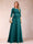 Sparkly A-Line/Princess Scoop Ruched Mother of the Bride Dresses with Appliques & Rhinestone