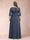 Sparkly A-Line/Princess Scoop Ruched Plus Size Mother of the Bride Dresses with Appliques & Rhinestone